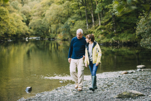 Senior Couple Walking round the Lake District